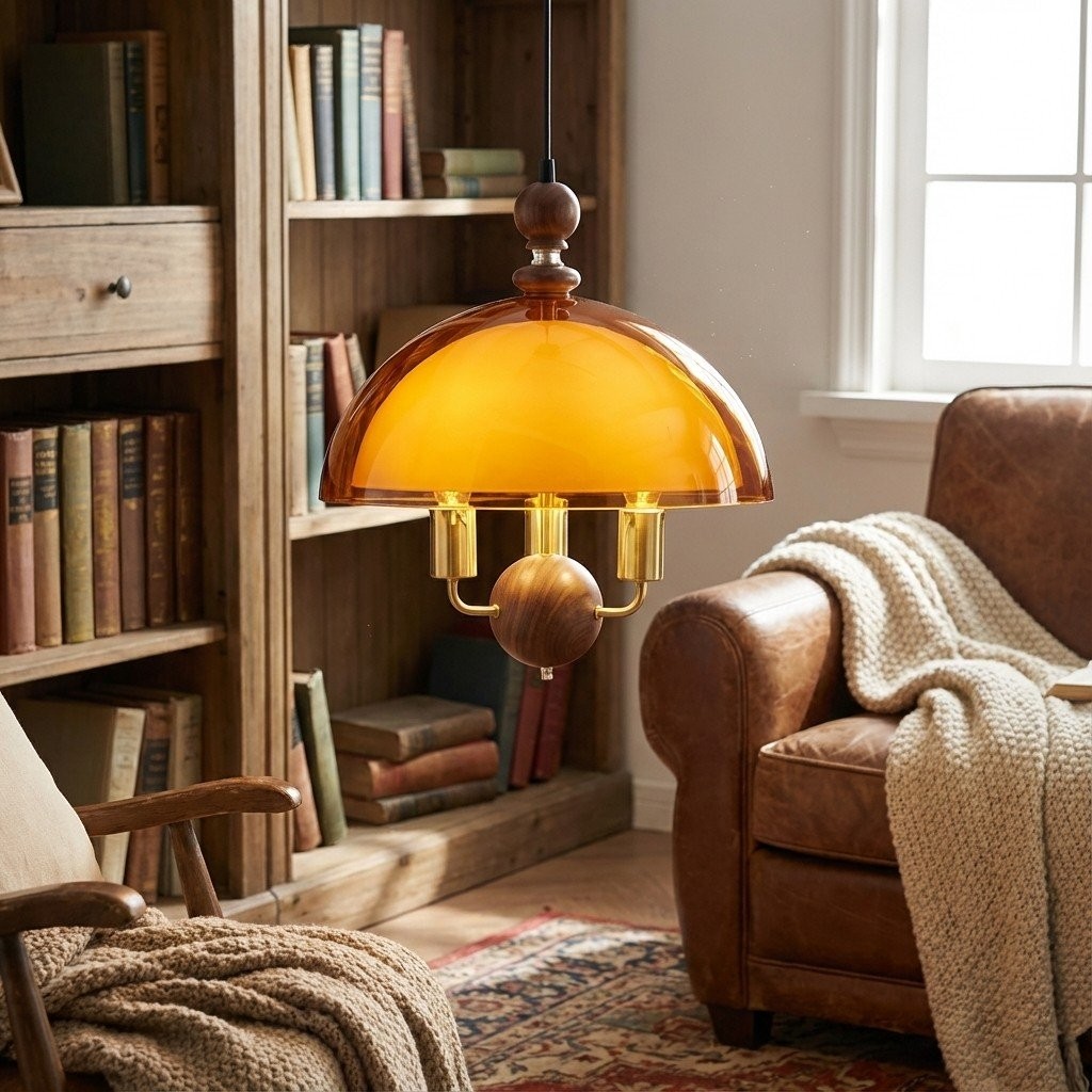 Afterglow Sunset Medieval Pendant Light - French Acrylic Pendant for Dining and Foyer T491