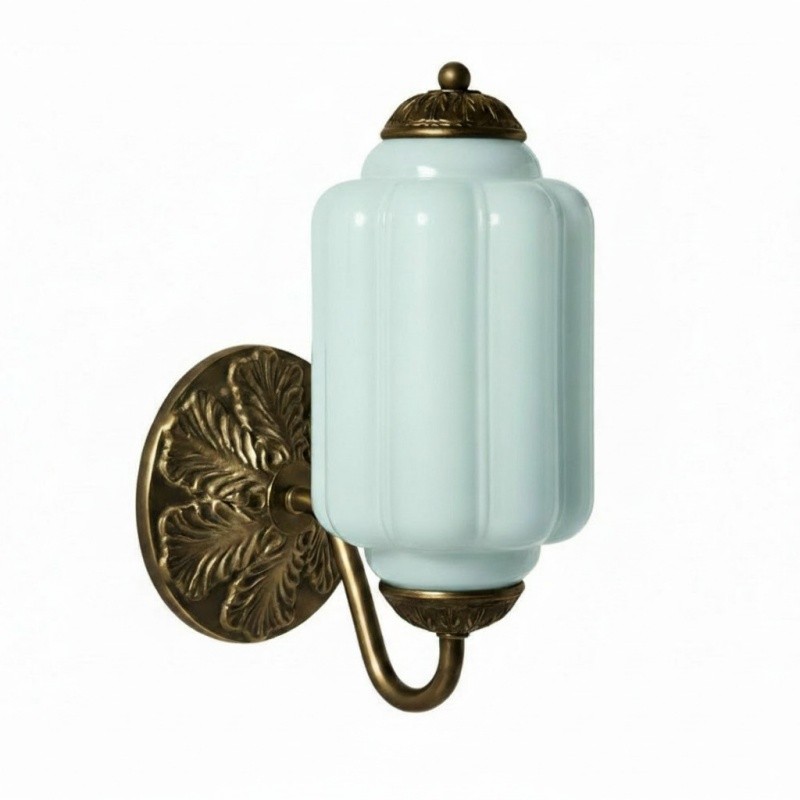 Eloise Vintage Sconce With Milk Glass Shade For Bedroom Or Hallway S194