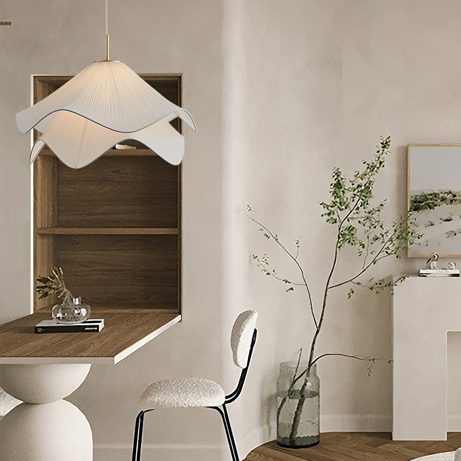 Ethereal Elegant Floral Pendant Light - Adjustable Modern Ceiling Fixture for Living Rooms T087