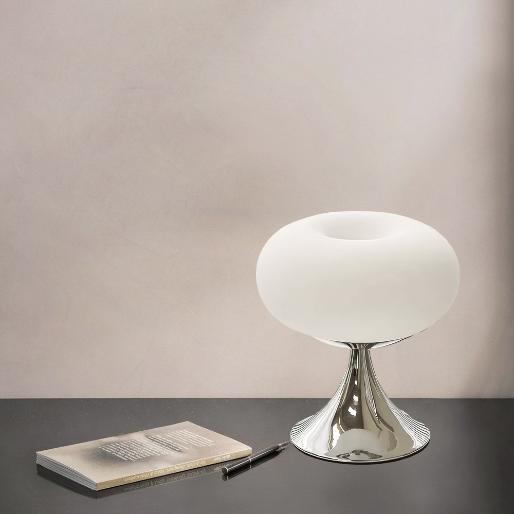 Bauhaus Apple Shaped Glass Led Table Lamp S137