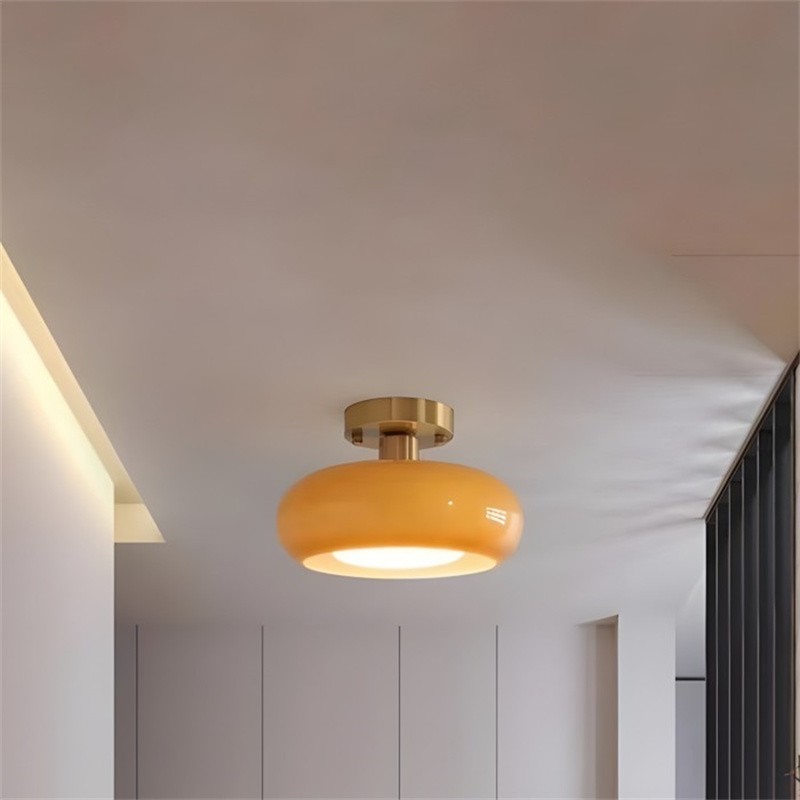 Art Deco Bauhaus Glass Disc Ceiling Light S152