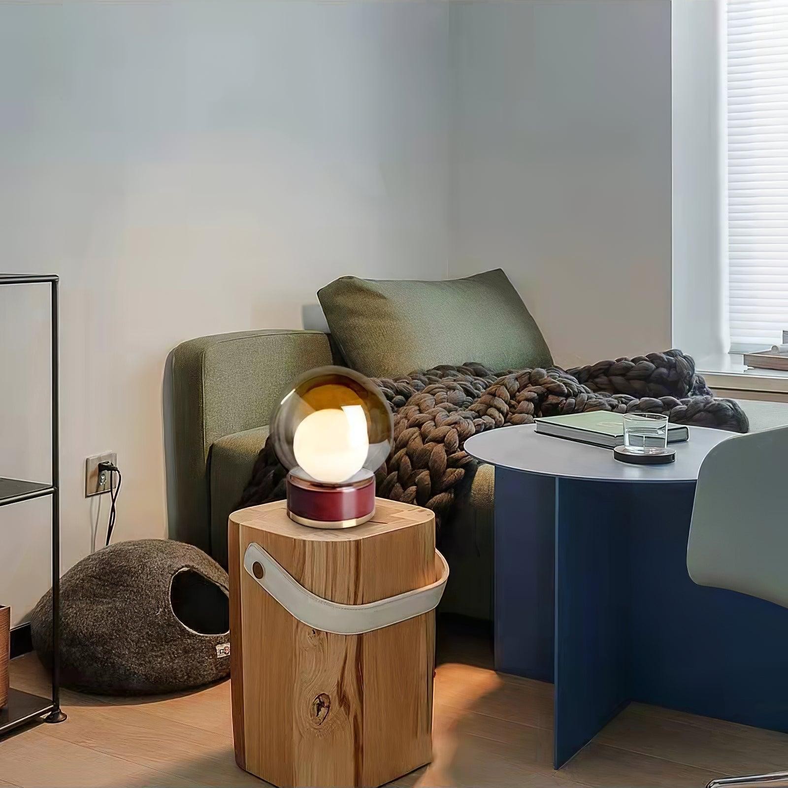 Simple Creative Wood Orb Table Lamp M527
