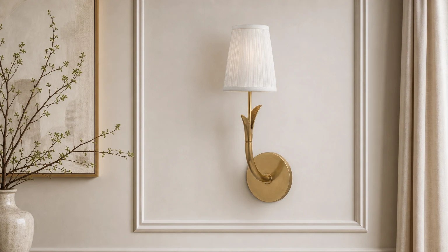 Lampa ścienna Deering D596 w wyrafinowanej scenie wnętrza