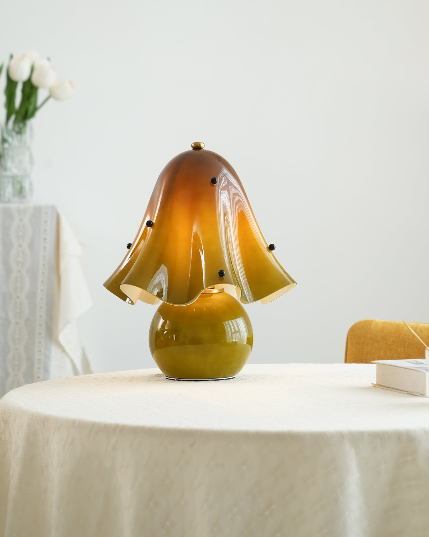 Bellina Decorative Table Lamp - Sculptural Bell Flower Shape T281