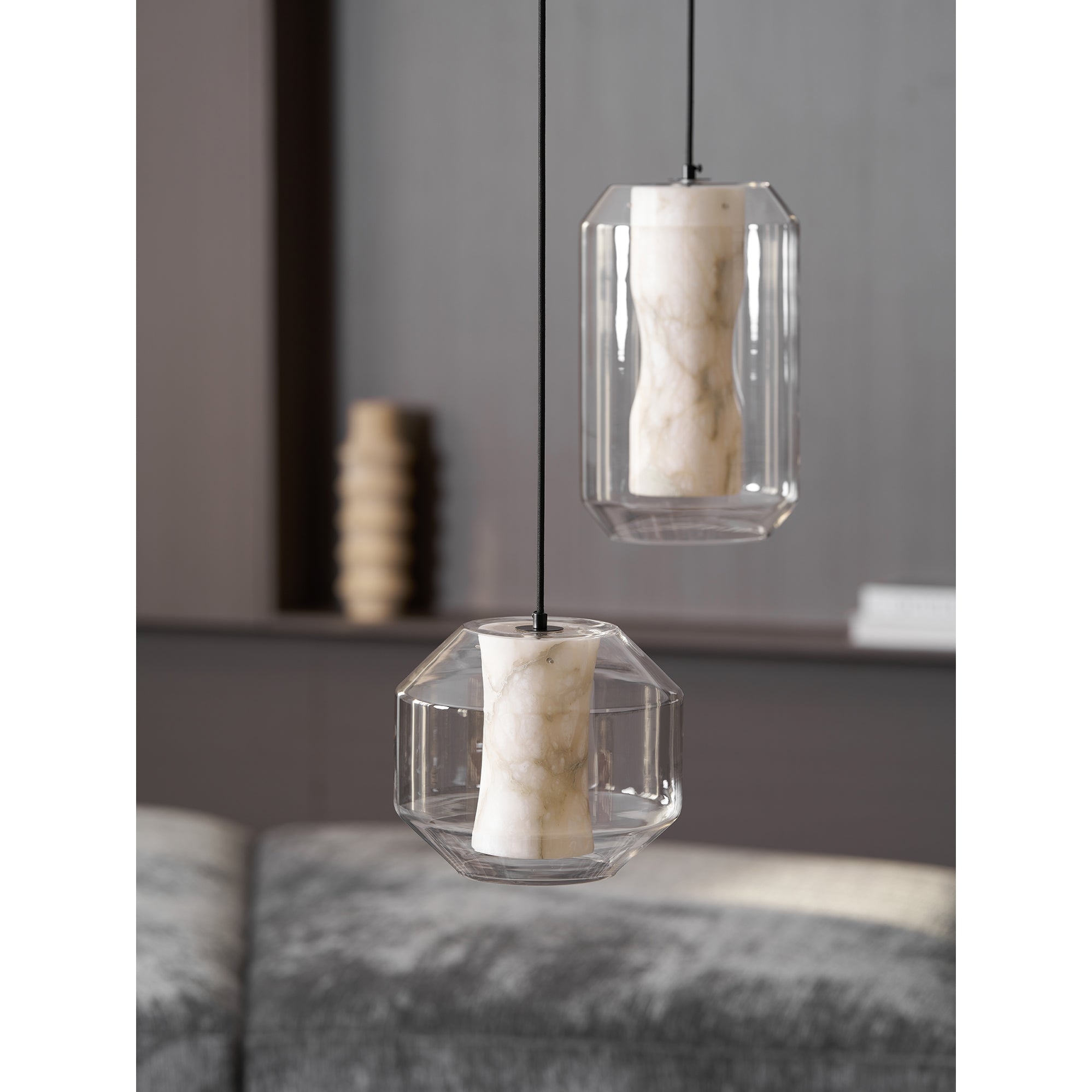 Glass Alabaster Pendant Lamp D444