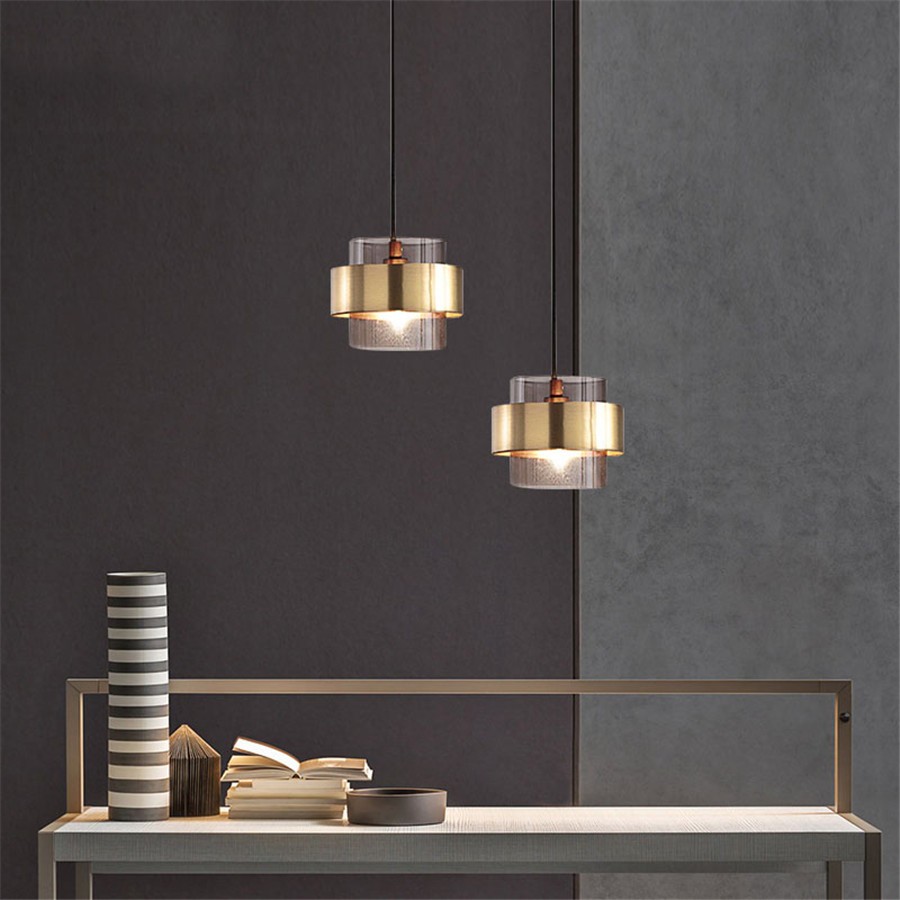 Nordic 2 Layer Glass Bedside Pendant Light S103
