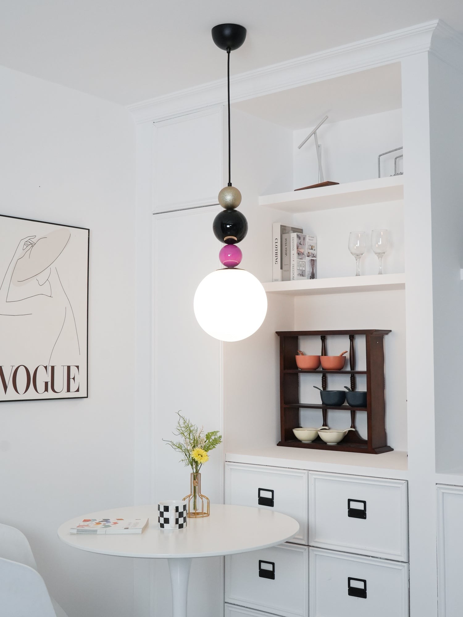 Round Balls Stacking Pink Pendant Lamp M522