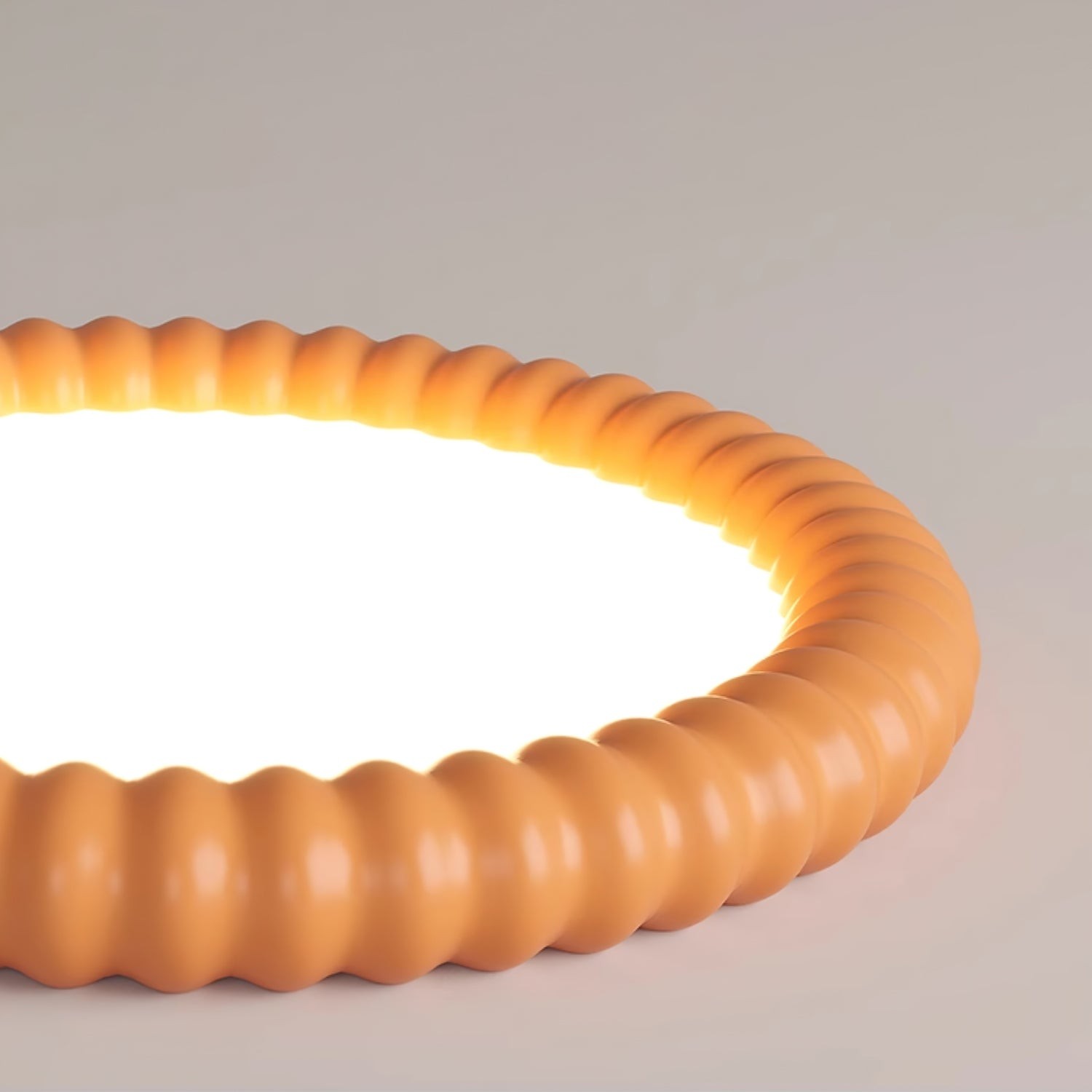Cream Style Ripple Ring Ceiling Lamp M525