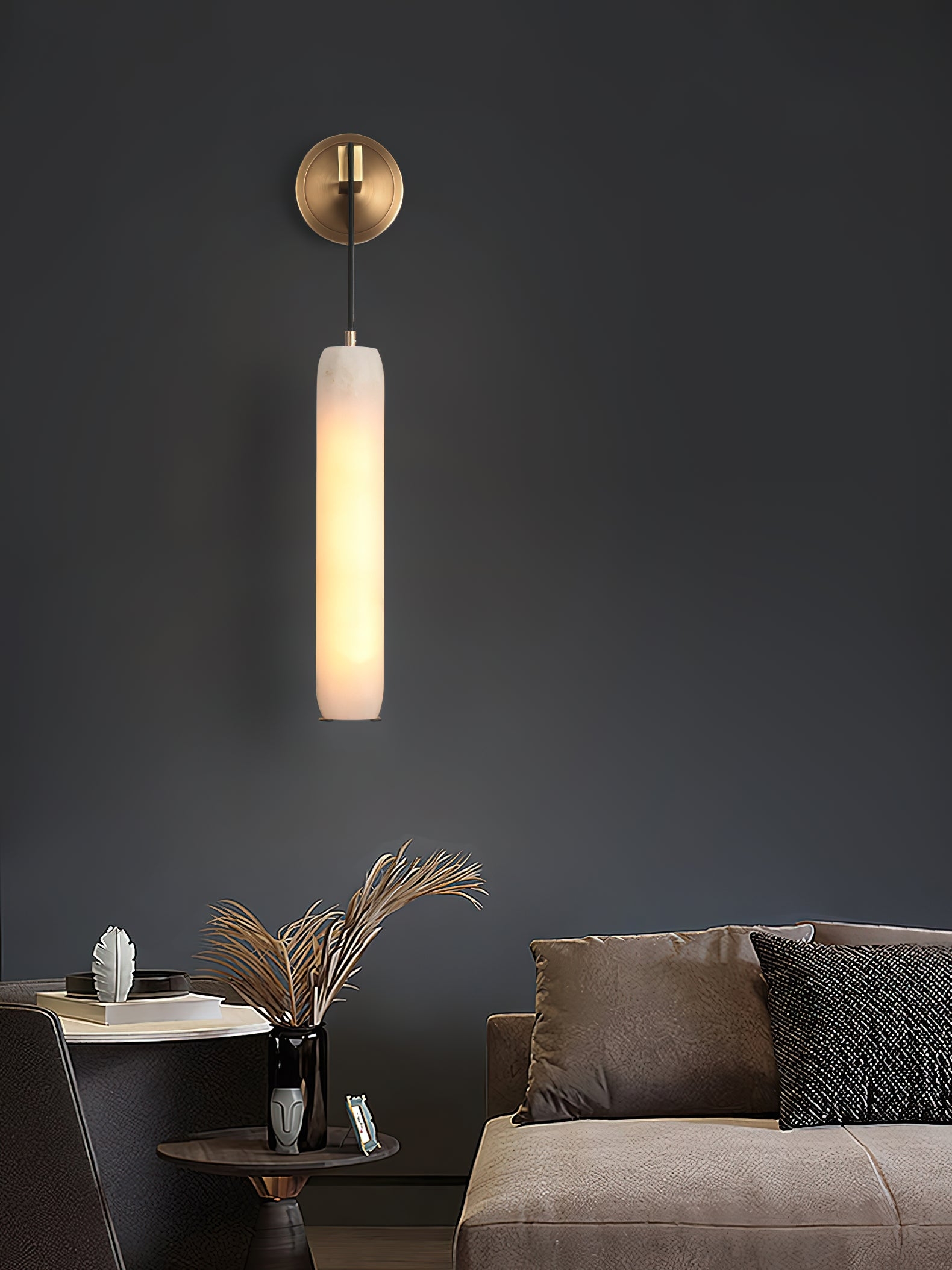Alabaster Flute Wall Lamp D437