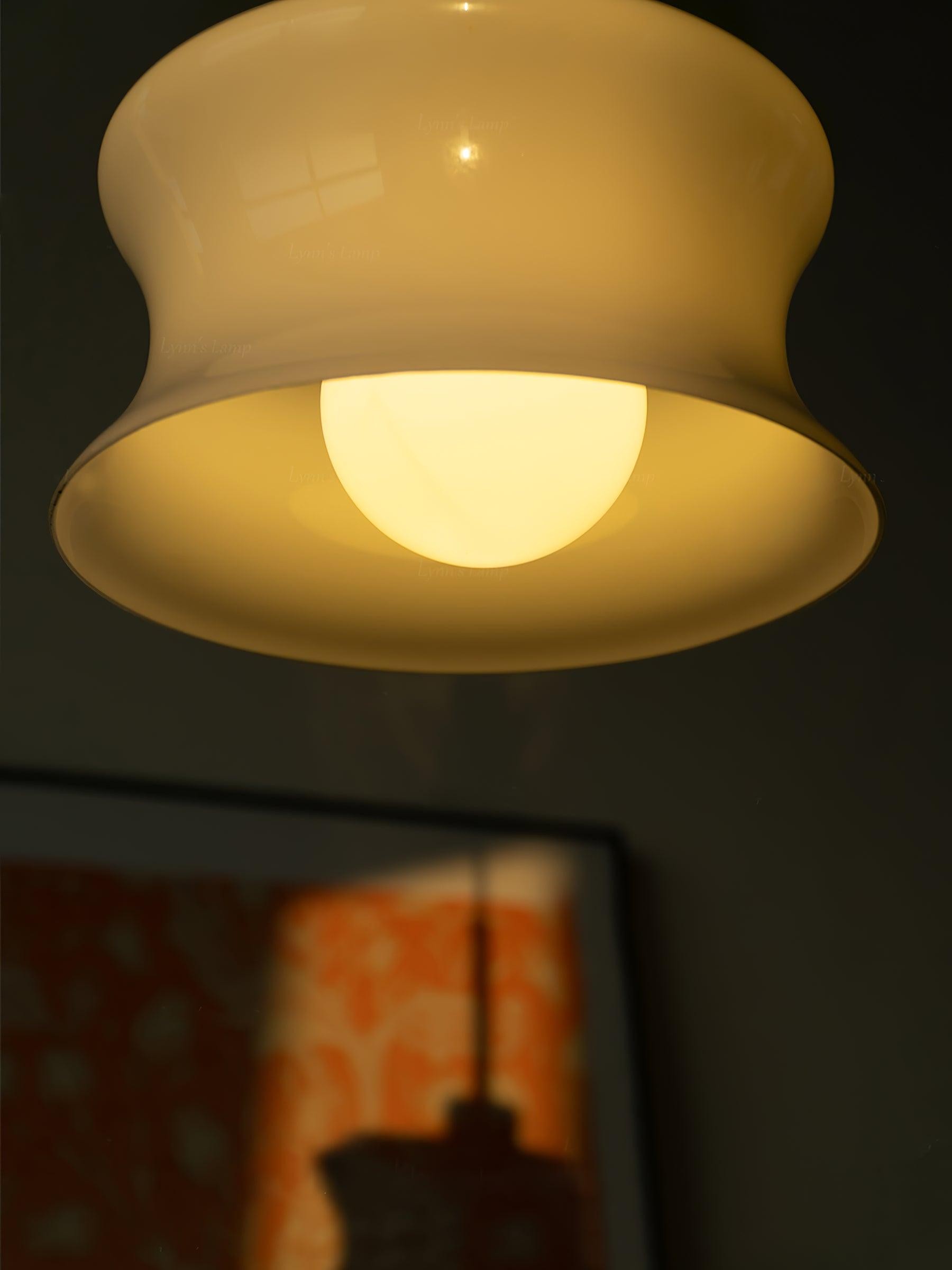 French Vintage Glass Window Pendant Lamp M496