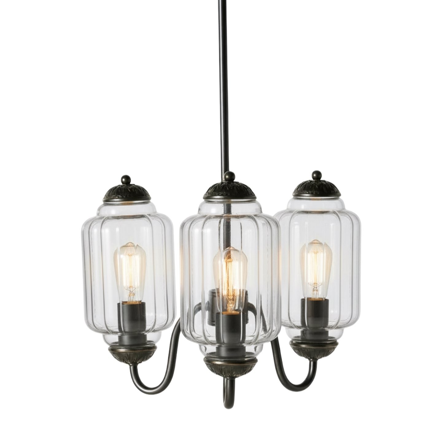 Eloise Vintage Glass Chandelier - Milk Glass Home Accent T289