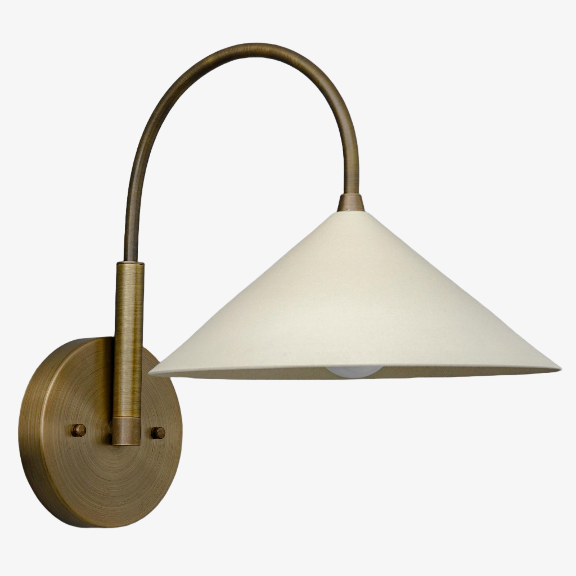 Curva Metal Vintage Wall Sconce - Elegant Cone Shade for Bedrooms T394