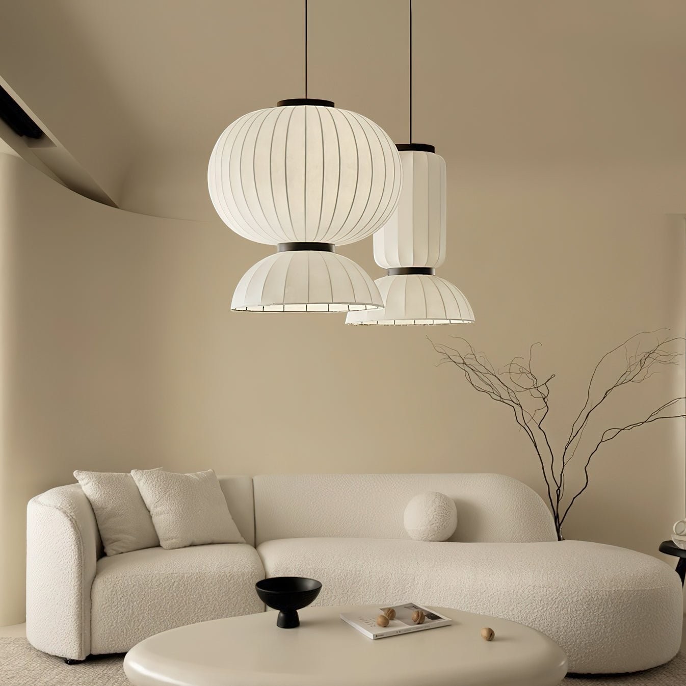 Mulberry Silk Lantern Pendant Light M536