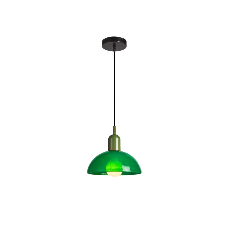 Bauhaus Stained Bowl Glass Pendant Light S164