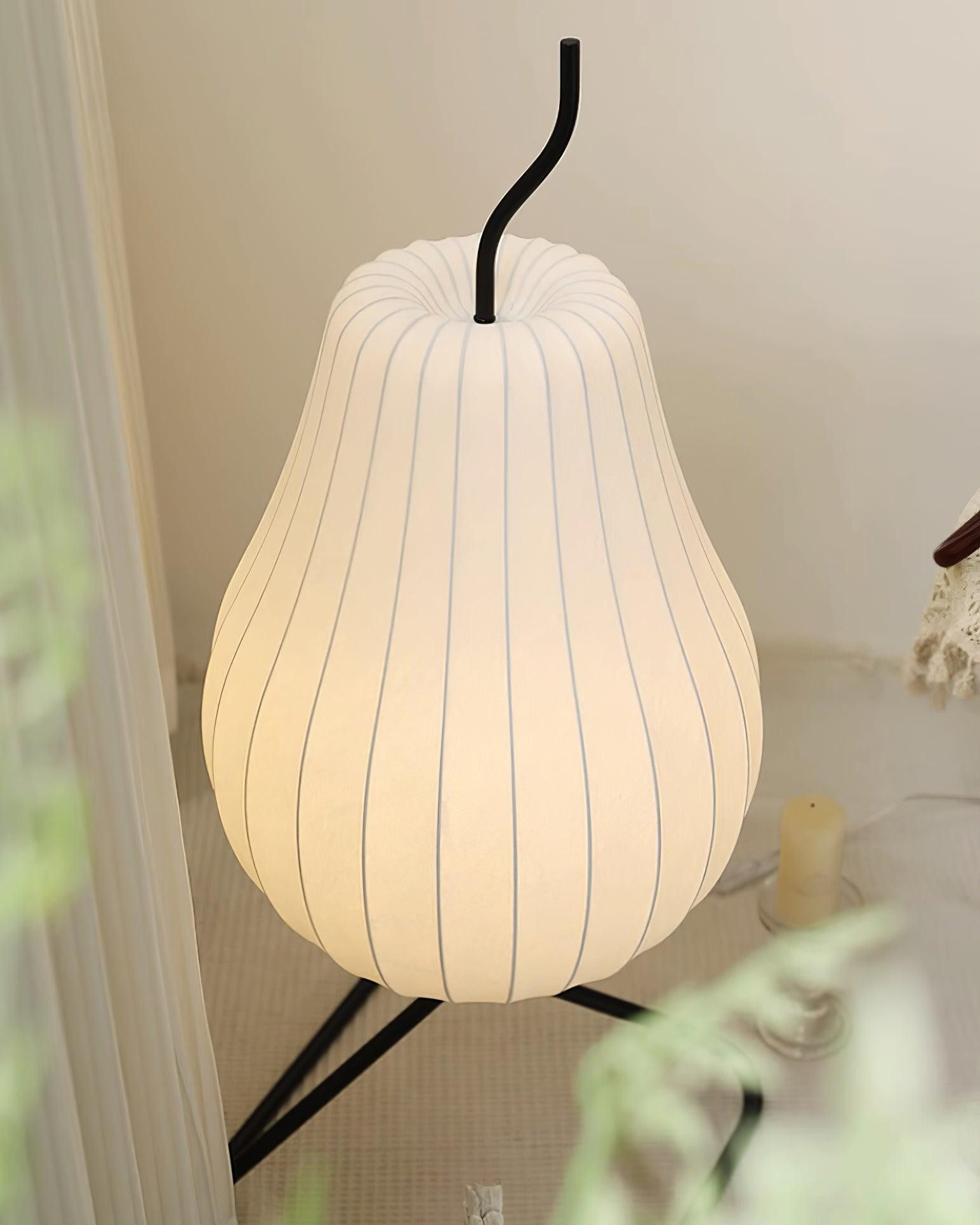 Pear-shaped Shite Floor Lamp Suitable For Living Room M35