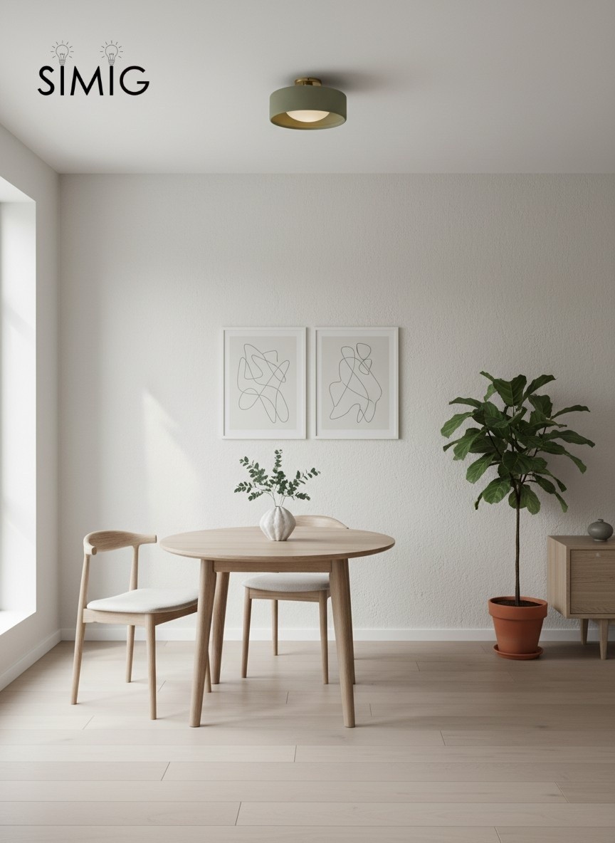 Cerova Elegant Round Porcelain Flush Mount Ceiling Light T165