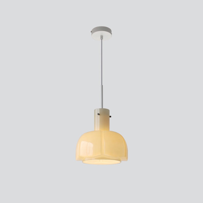 French Pastoral Style Petal Glass Pendant Light M123