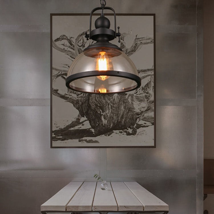 Modern Industrial Style Dome Glass Pendant Lamp M165