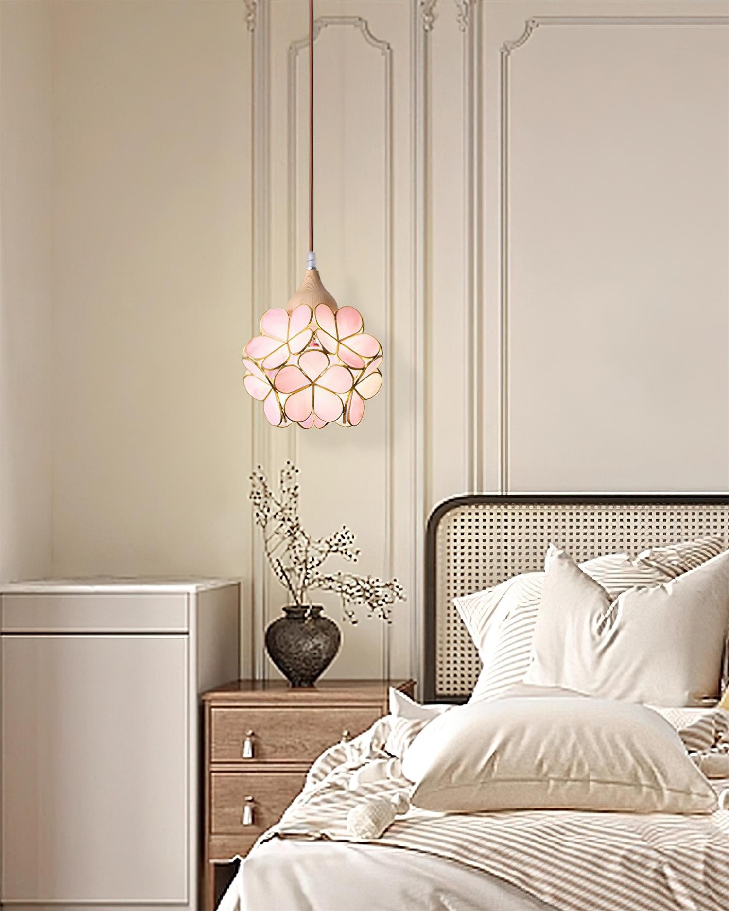 French Creative Pastoral Style Flower Pendant Light M238