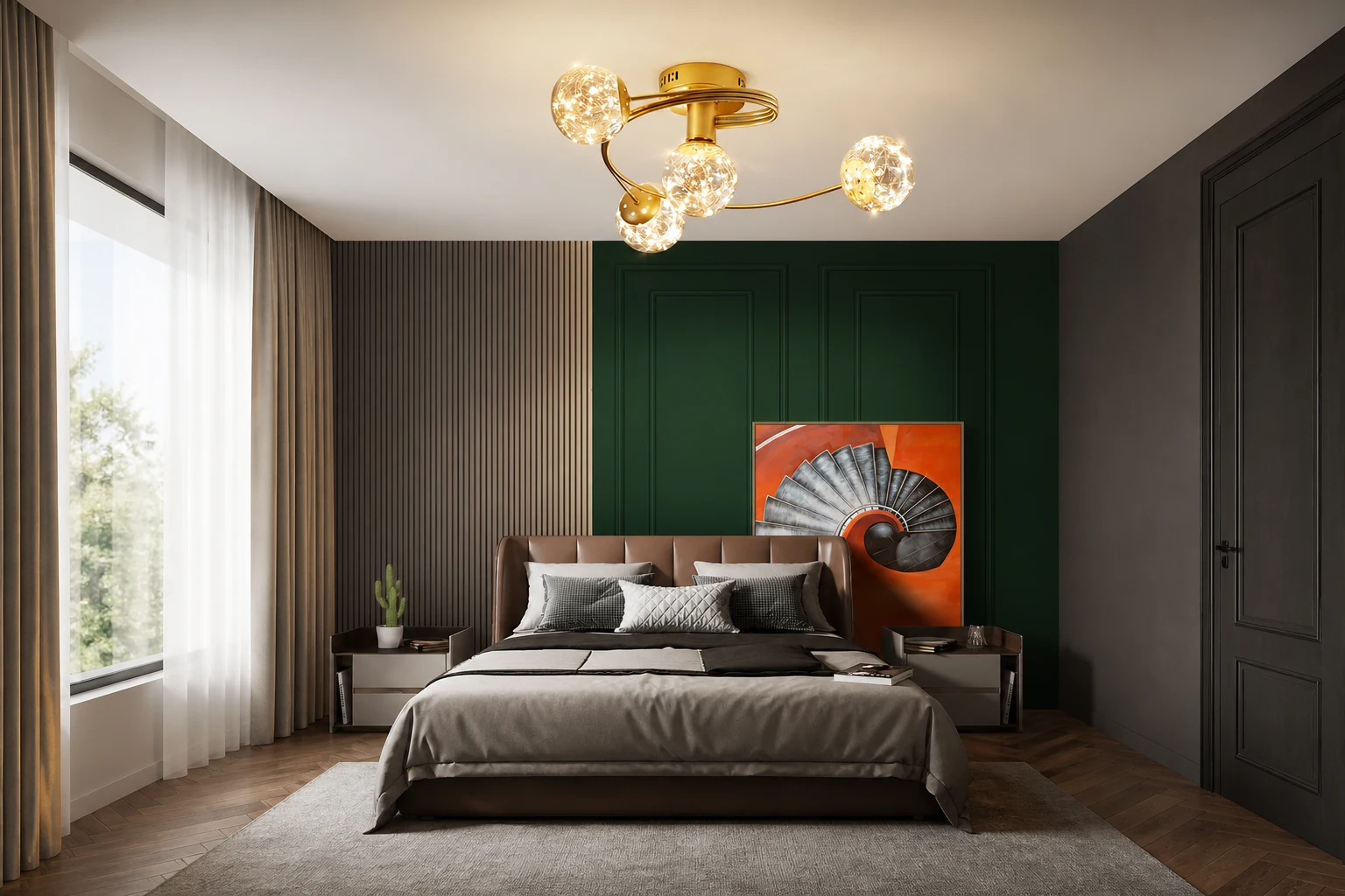 Lampa sufitowa VENUS w szerszej scenie lifestylowej