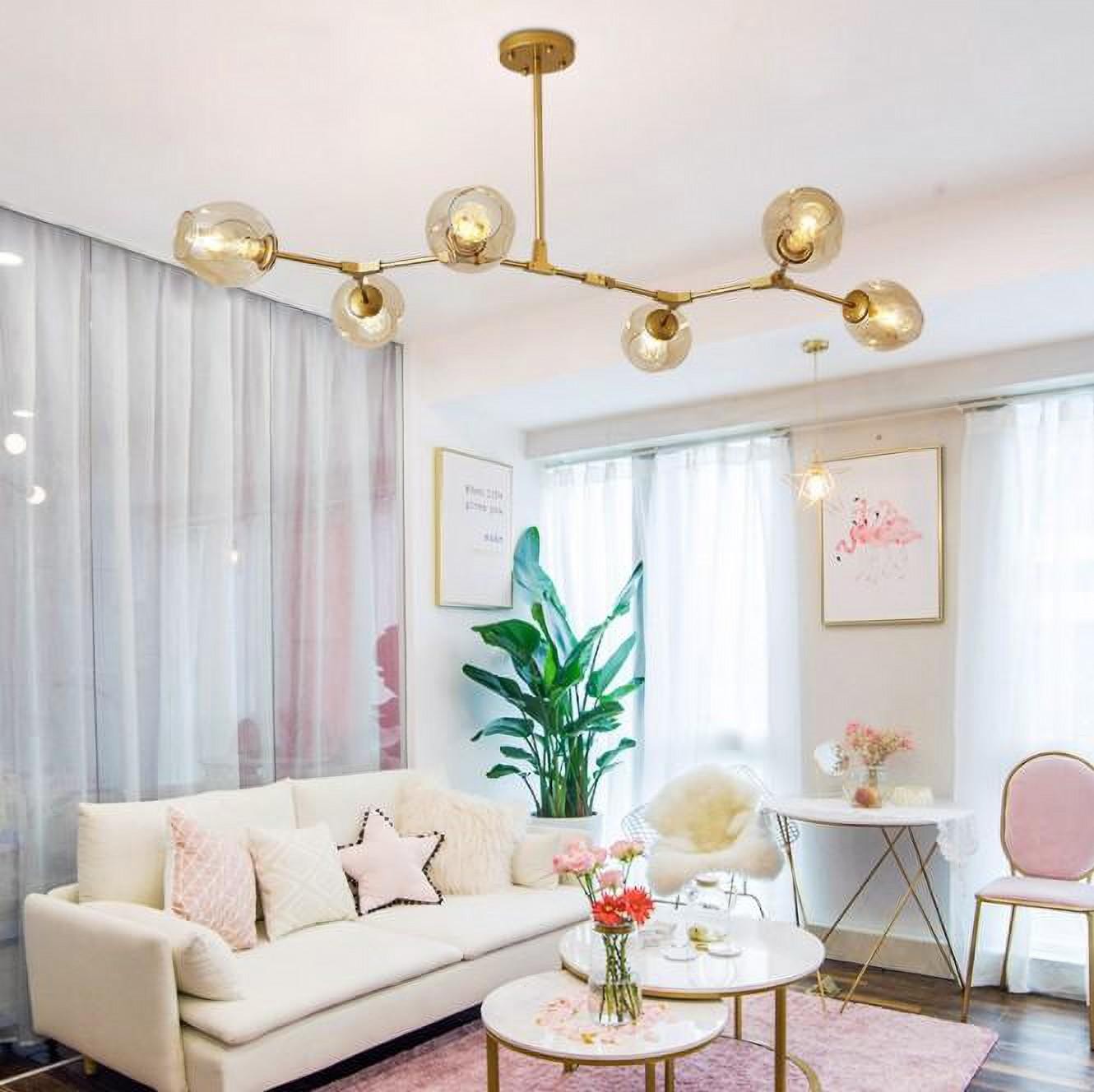 Asymmetrical Articulated Globe Branching Bubble Chandelier