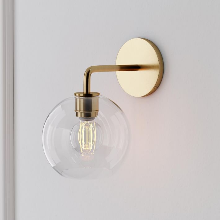 Selvion Artistic Globe Sconce Light - Handcrafted Glass Sculptural Wall Fixture T021