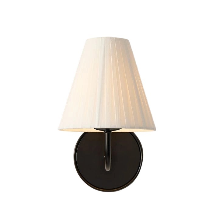 Fibura Sleek Linen Shade Metal Wall Lamp T248