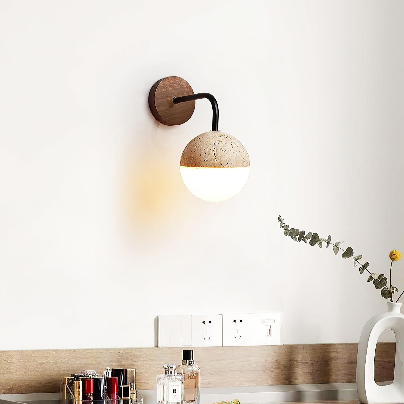 Tia Travertine Wall Lamp D662