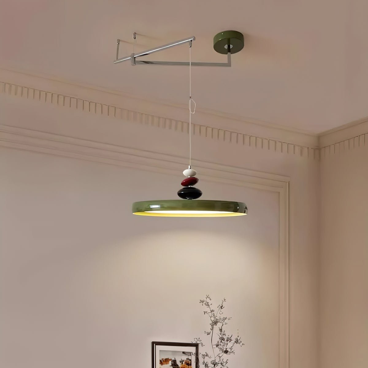 Swing Arm Stone Pendant Light M511