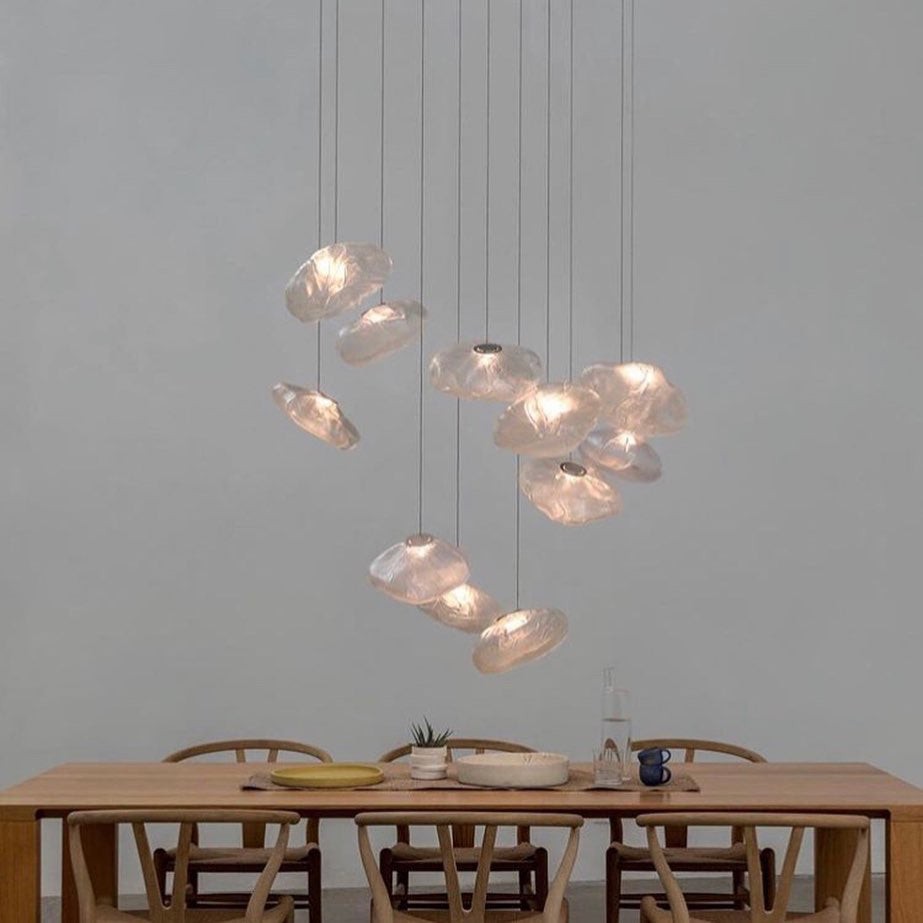 Multi-Head Irregular Glass Bubble Chandelier M180