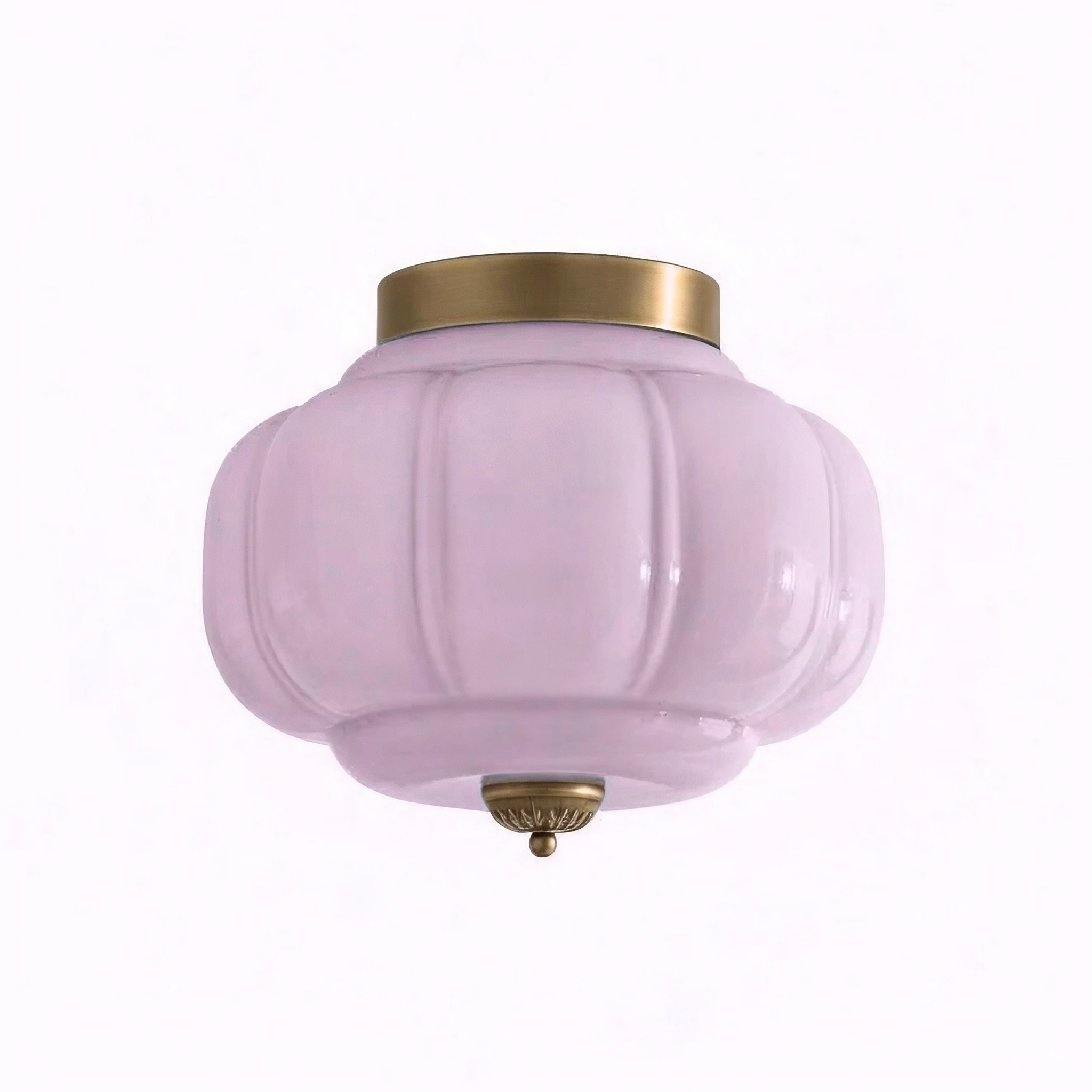 Vintage Eloise Milk Glass Flush Mount Ceiling Light - Vintage Charm Soft Glow T287