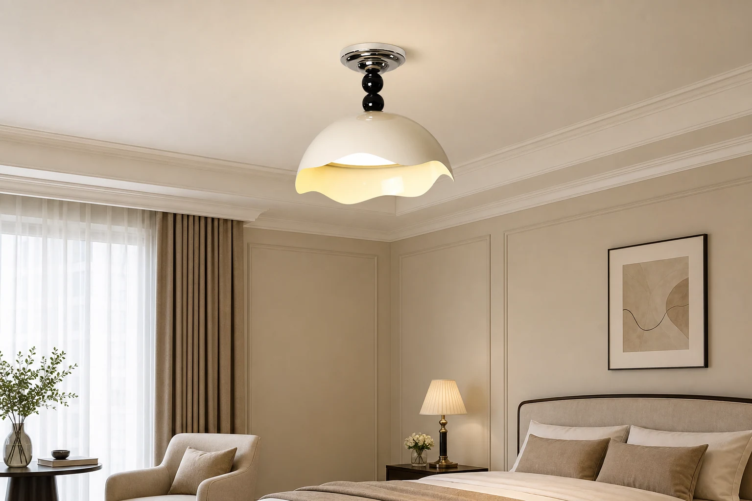 Lampa sufitowa Wave Crest pokazana w lifestylowej aranżacji wnętrza