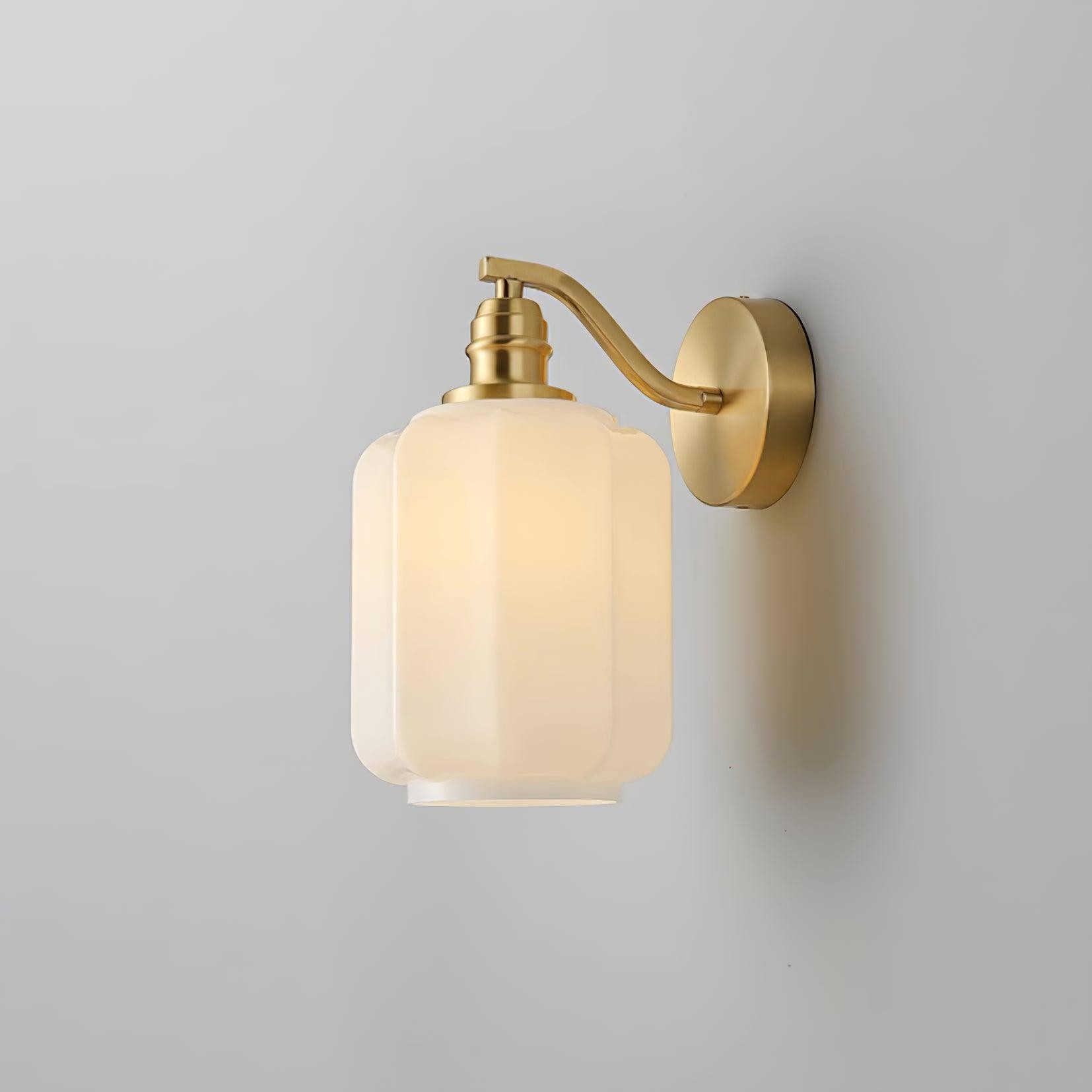 Retro Brass and Glass Wall Lamp M253