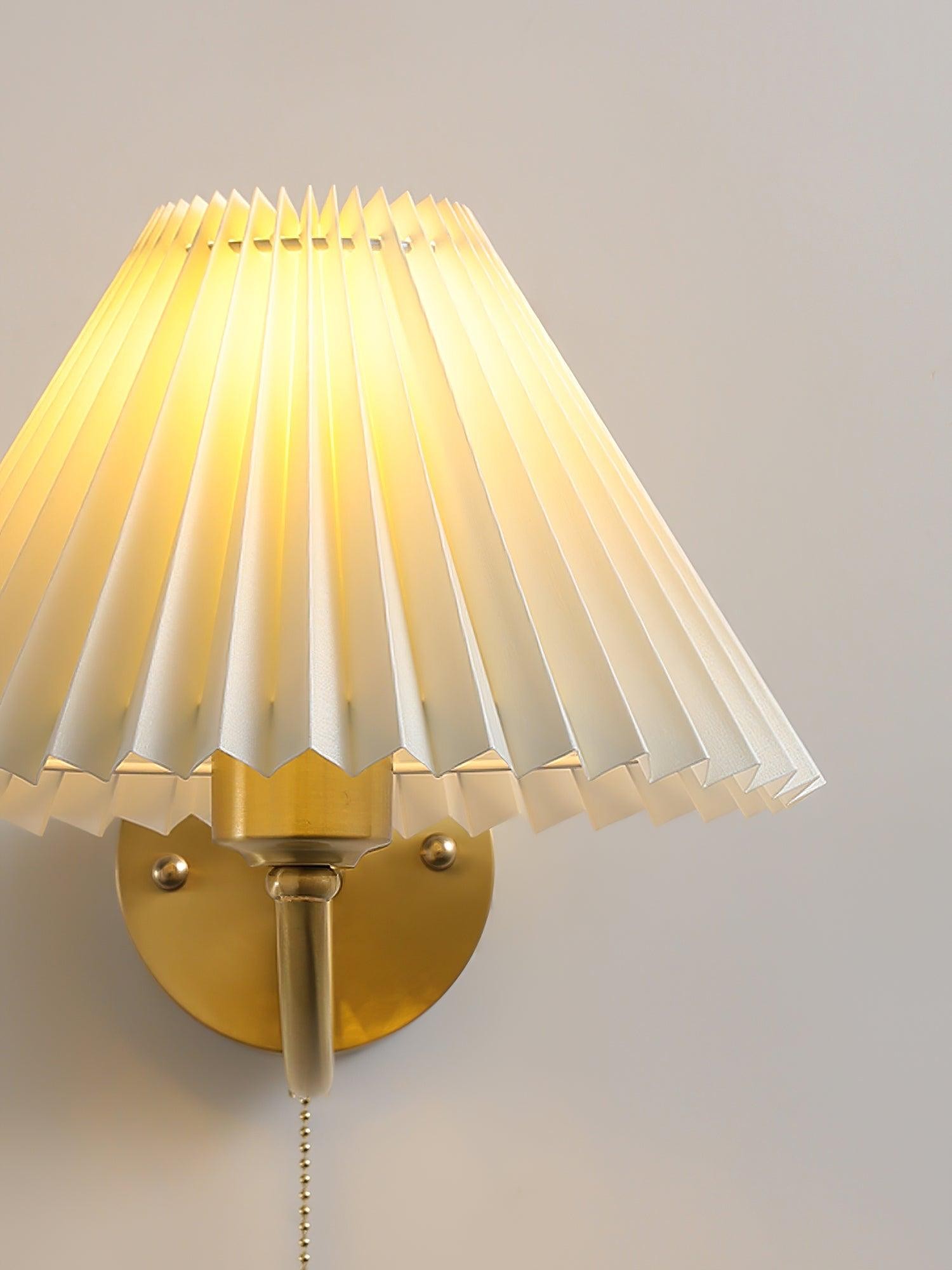 Modern Minimalist Luxury Fabric Brass Wall Lamp For Living Room M437