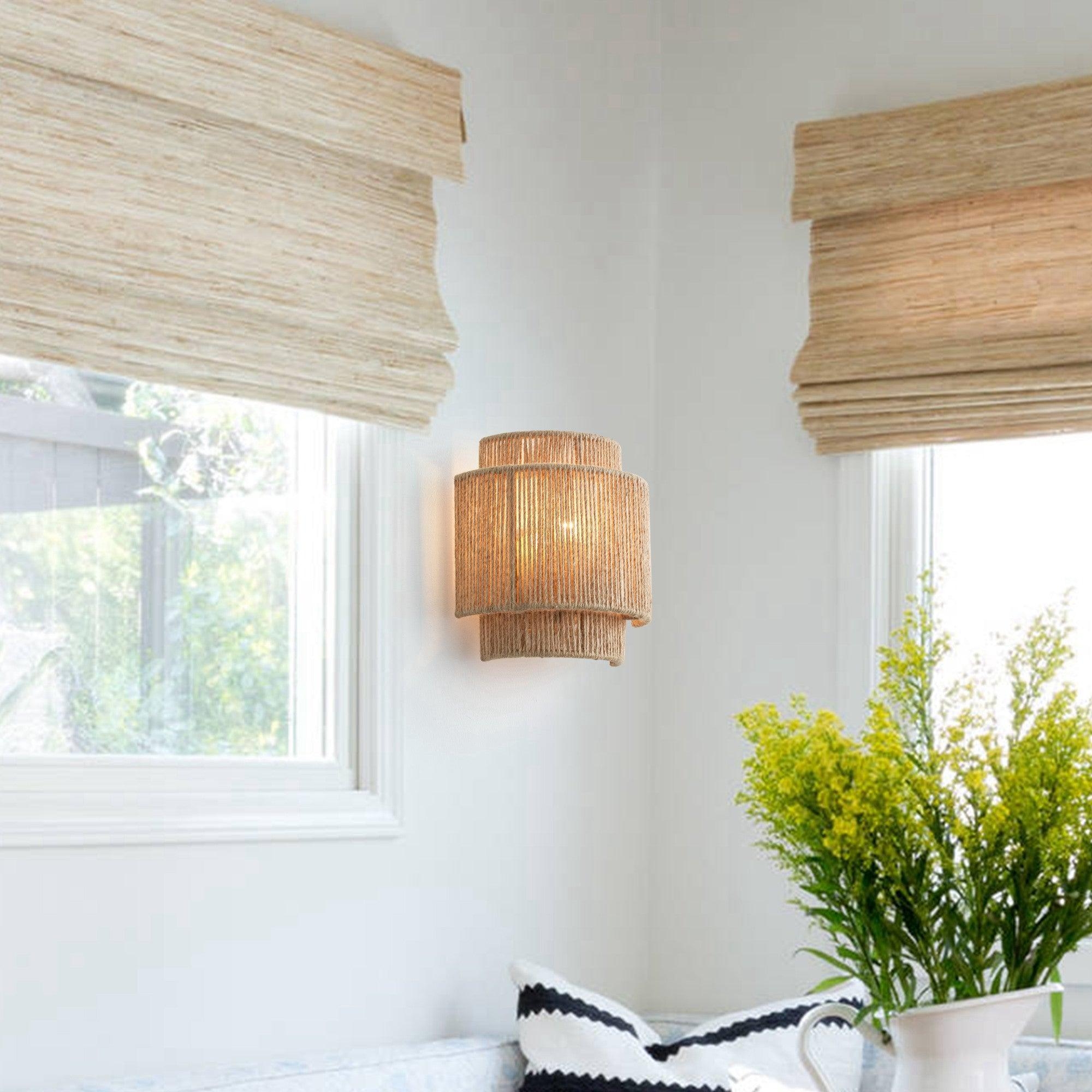 Bohemian Vintage Hand Woven LED Wall Light D794