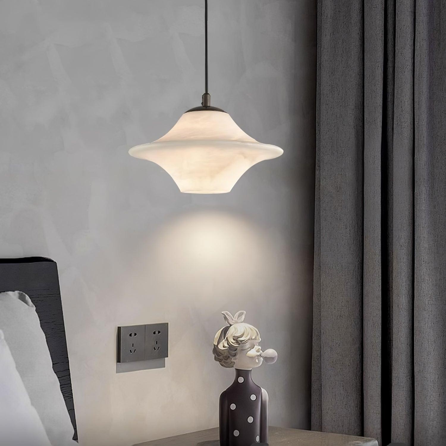 Saucer Alabaster Pendant Light M517