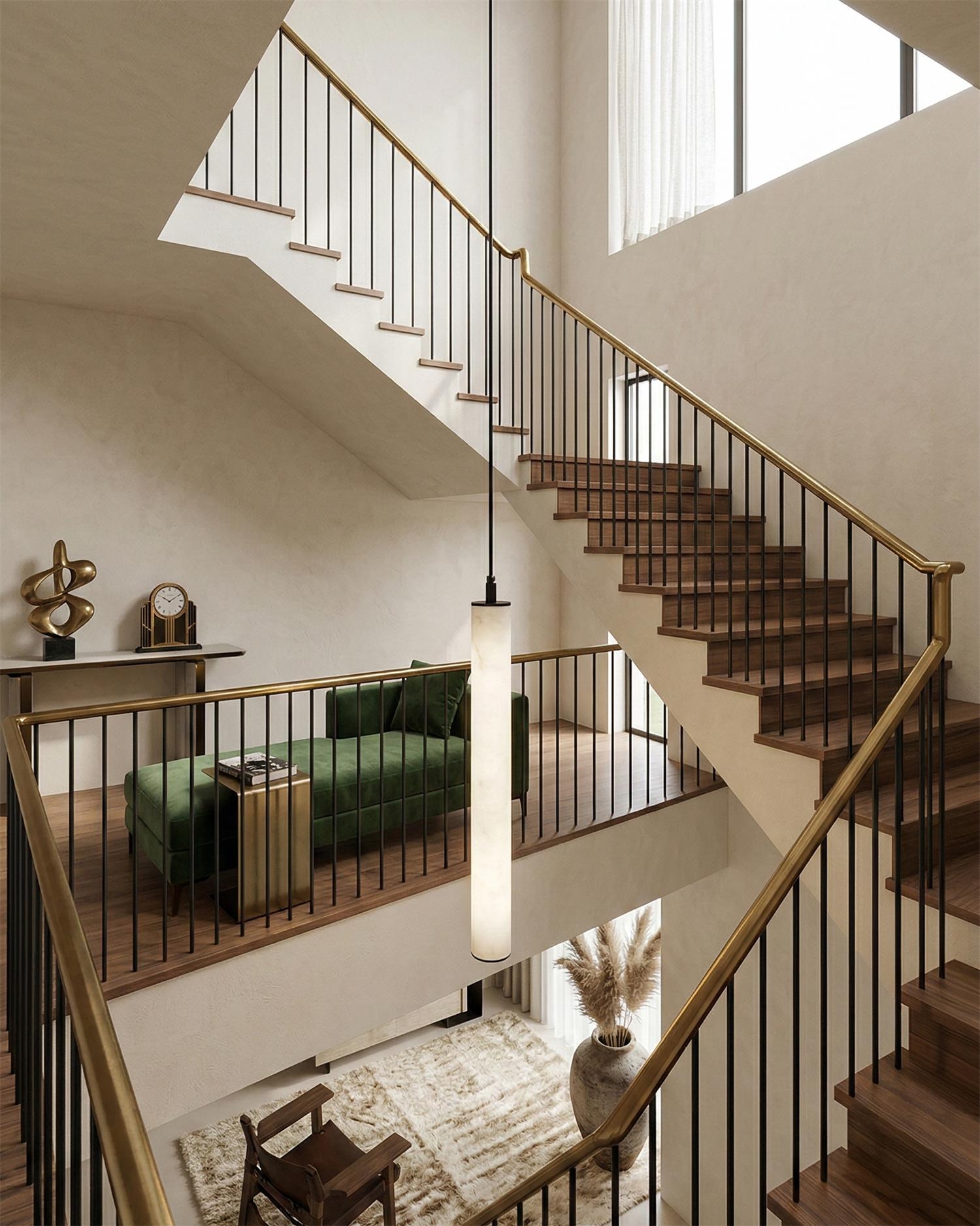 Calder Alabaster Tube Pendant Lamp D347