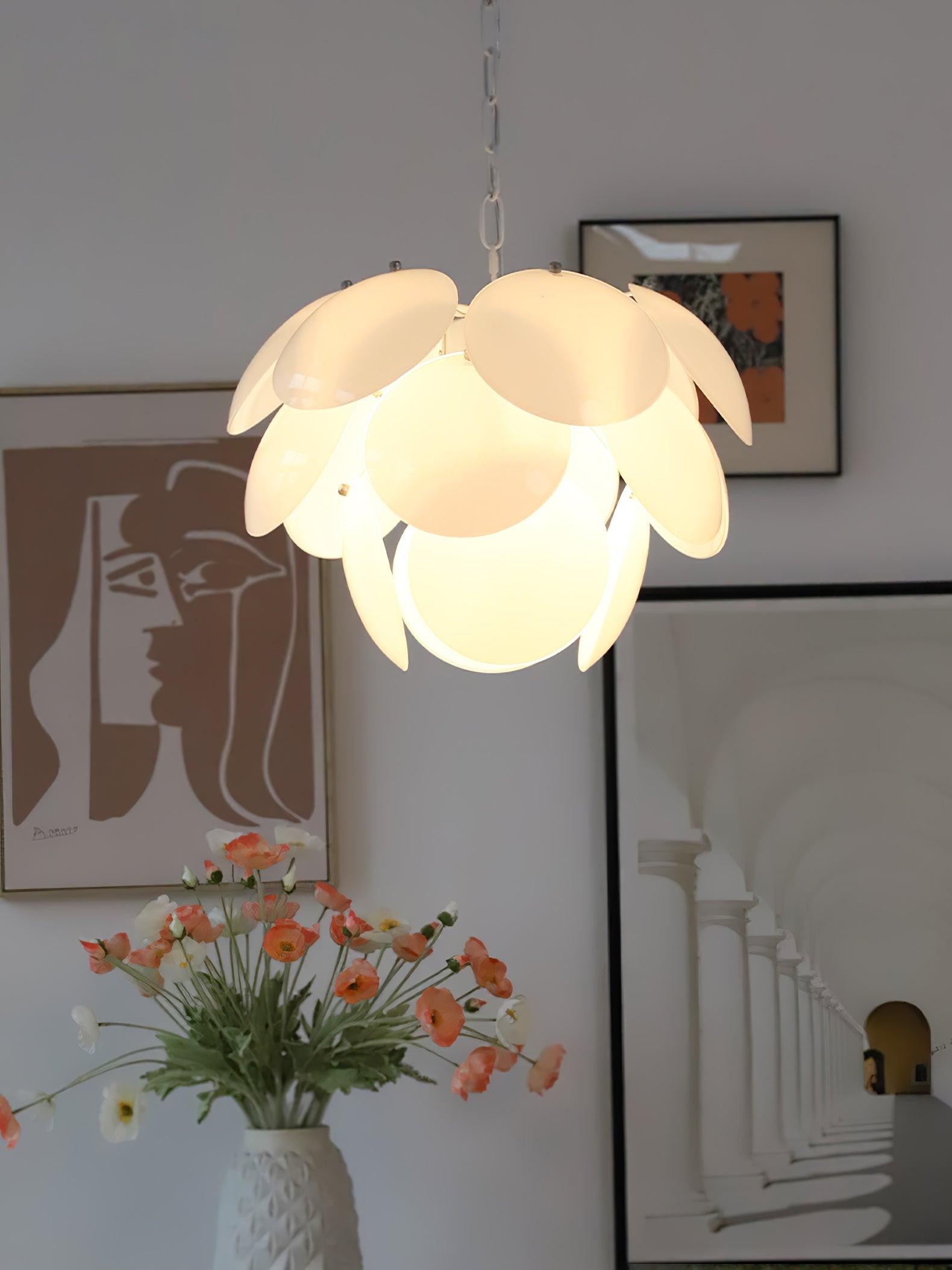 Luxury Fashion Luminous Petal Glass Chandelier M54