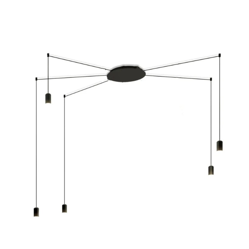 Industrial Black Wireflow Free Form LED Pendant Light