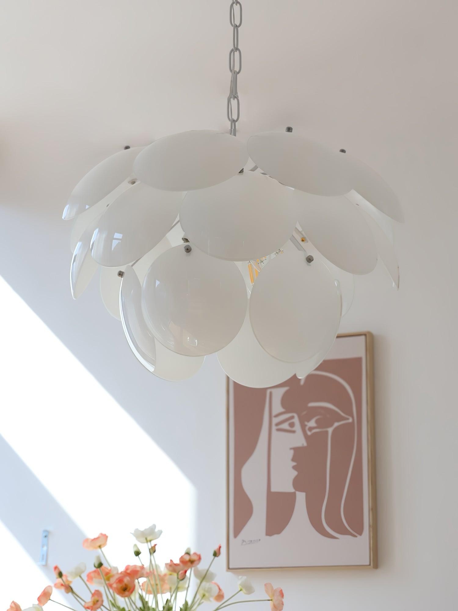 Luxury Fashion Luminous Petal Glass Chandelier M54