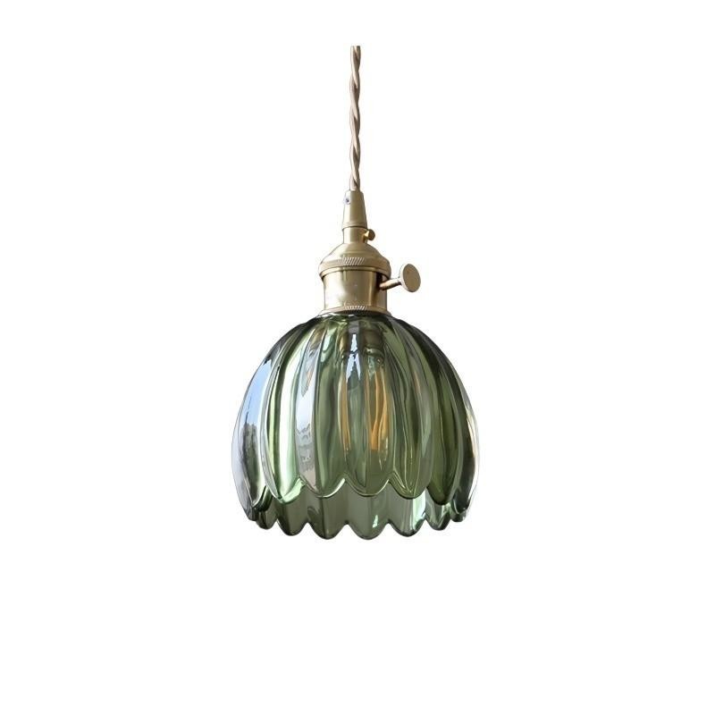 Japanese Retro Glass Flower Pendant Light S28