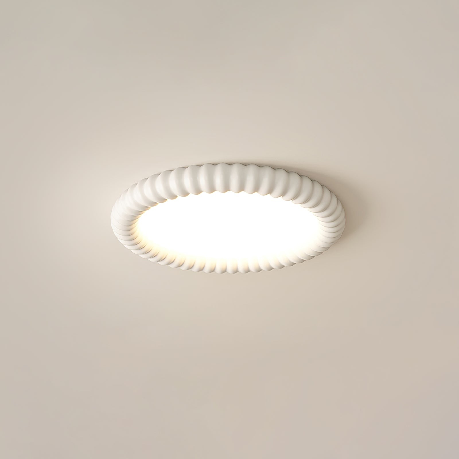 Cream Style Ripple Ring Ceiling Lamp M525