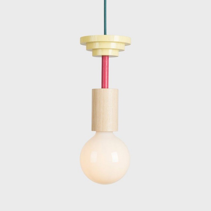 Creative Color Block Wooden Pendant Light S166