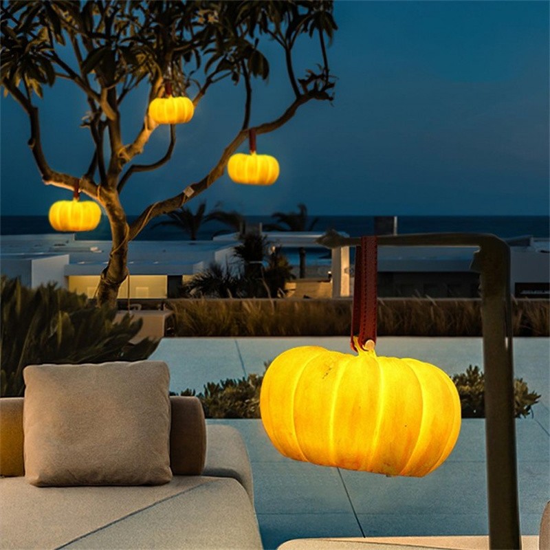 Pumpkin Resin Portable Table Lamp For Halloween Decorations S165