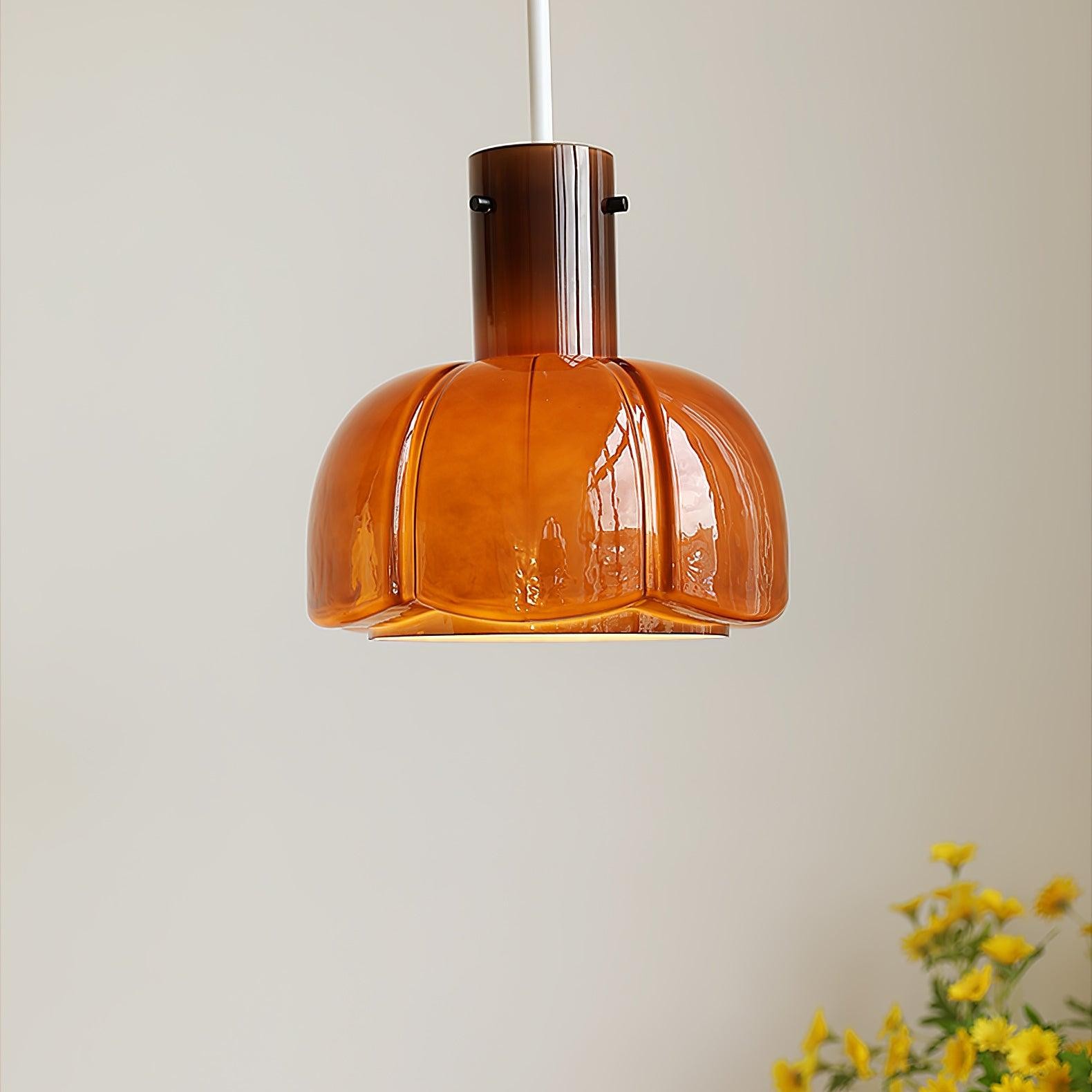 Medieval Style Glass Bud Pendant Lamp M457