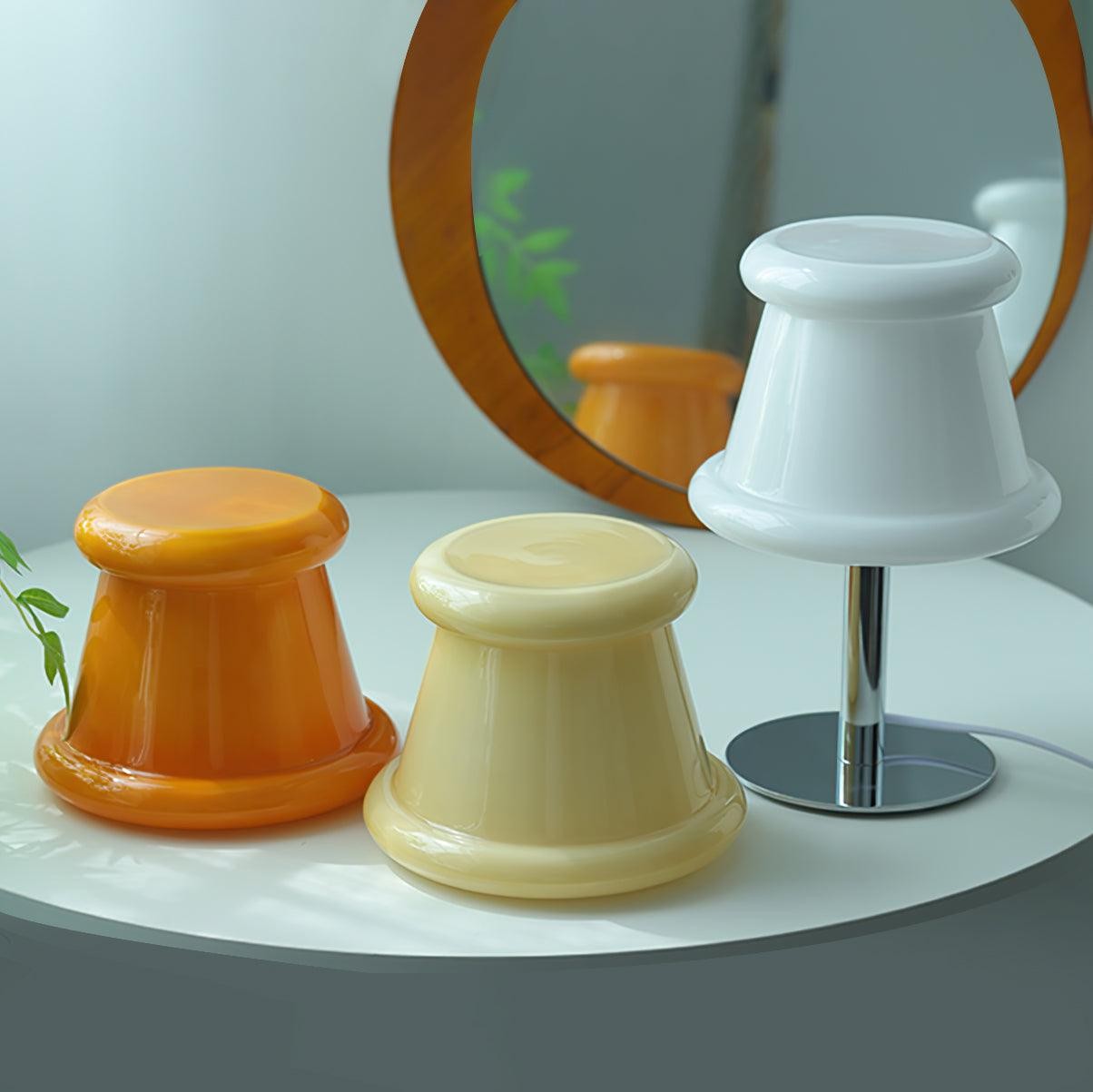Cream Creative Irregular Cylindrical Table Lamp M49