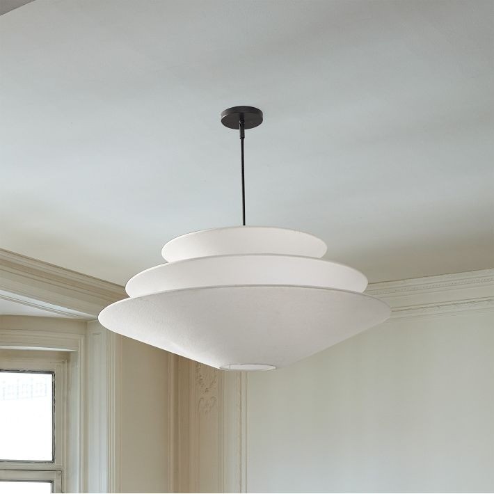 Solivara Minimalist Linen Pendant Light - Perfect for Dining Rooms & Offices T113