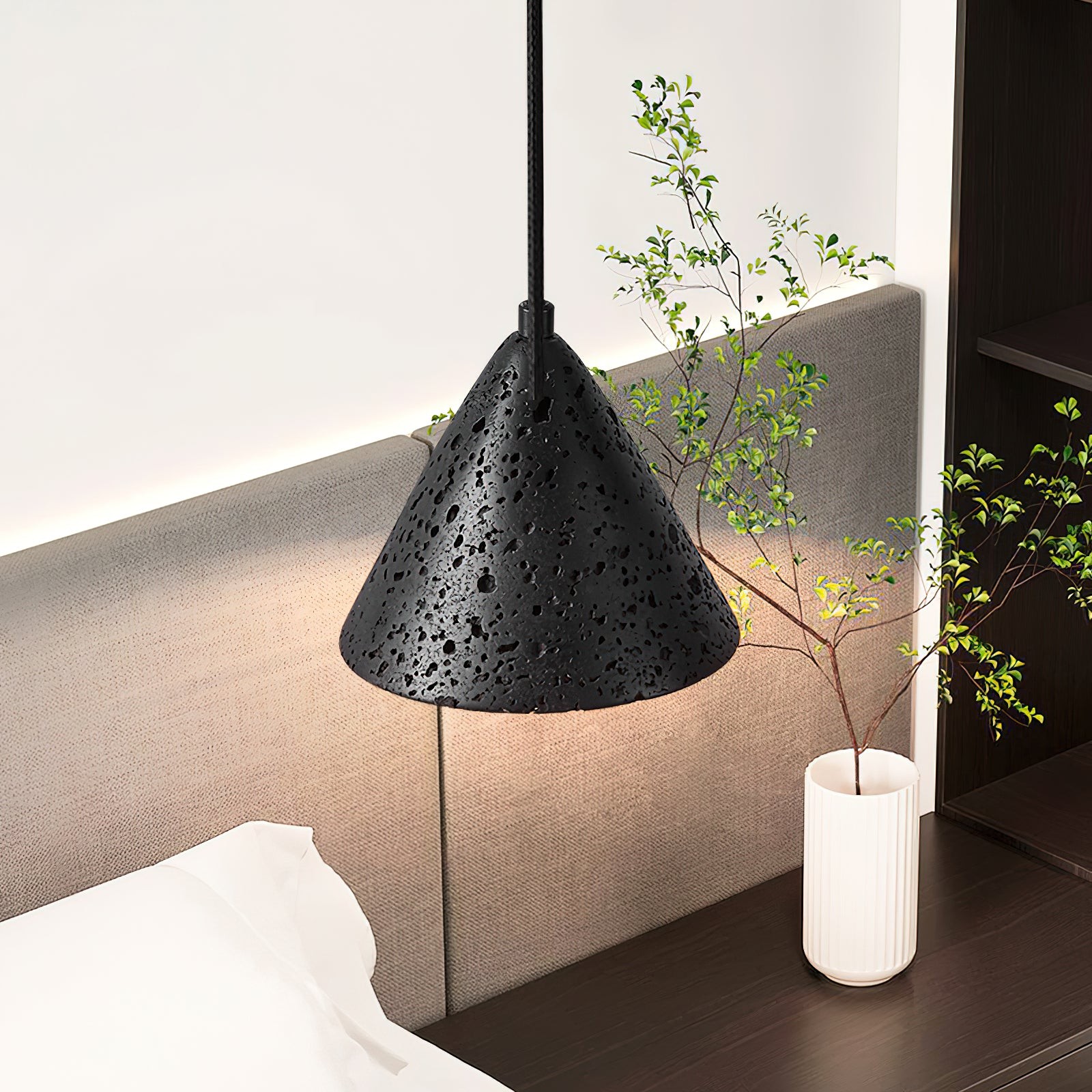 Wabi-Sabi Style Creative Travertine Pendant Light M18