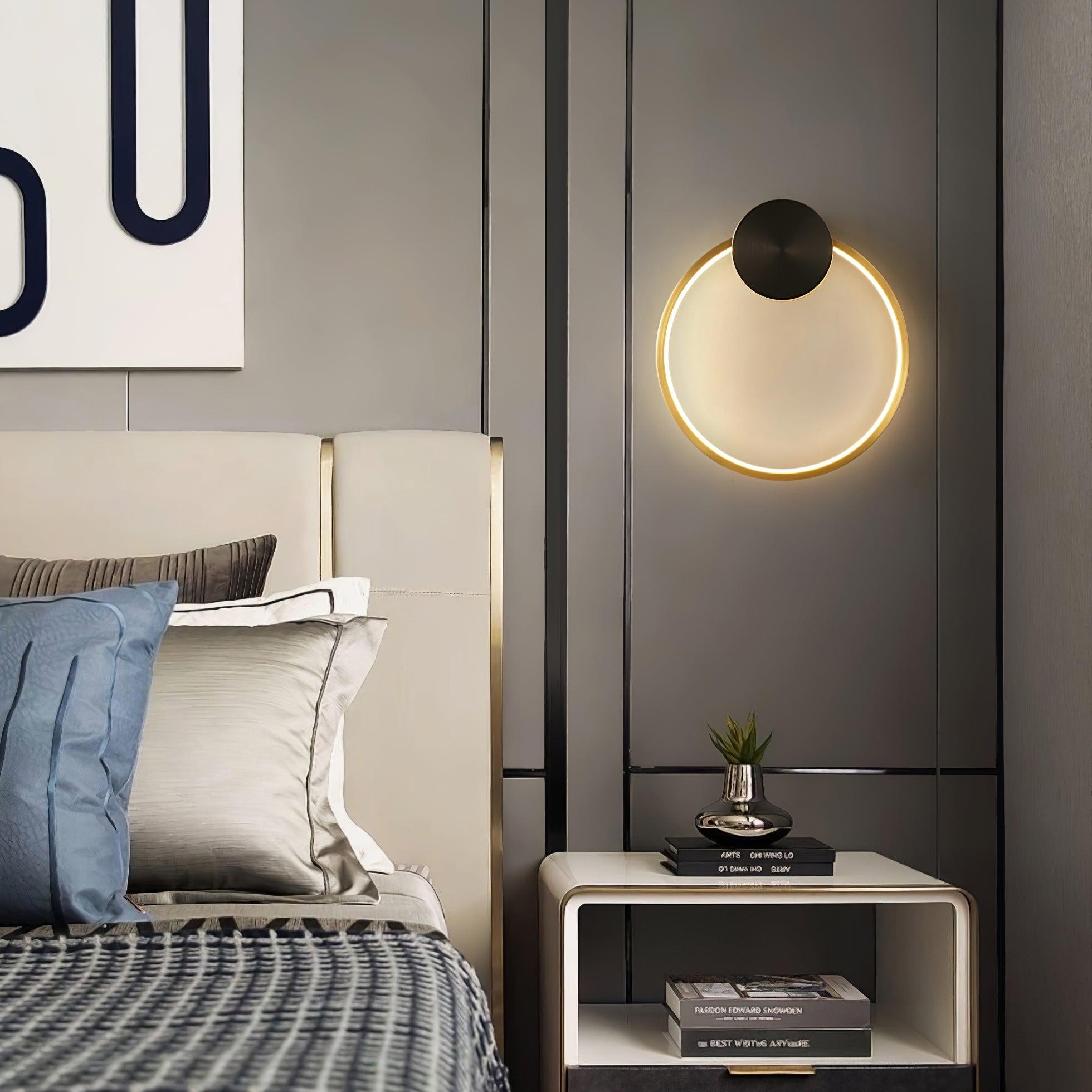 Minimalist Creative Simple Brass Round LED Wall Light M429