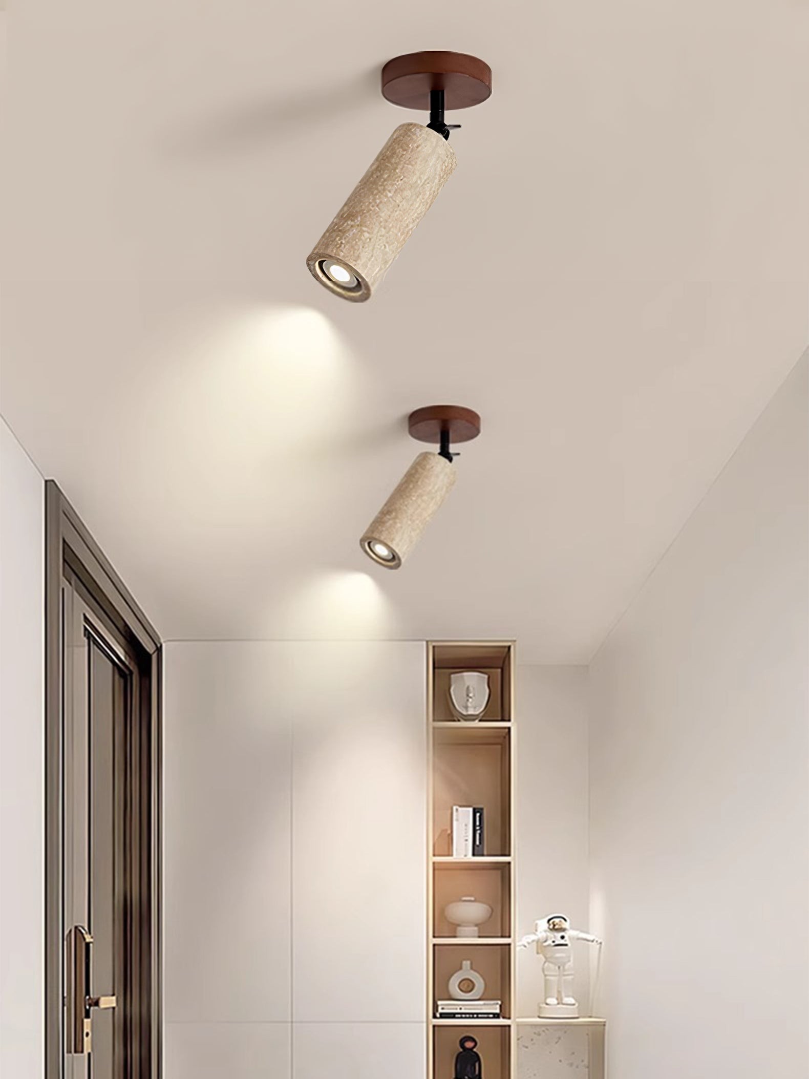 Wabi-Sabi Travertine Adjustable Wall Lamp M04
